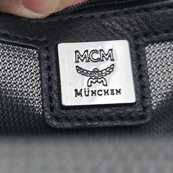 Authentic MCM Black Logo Backpack - Picture 11 of 15